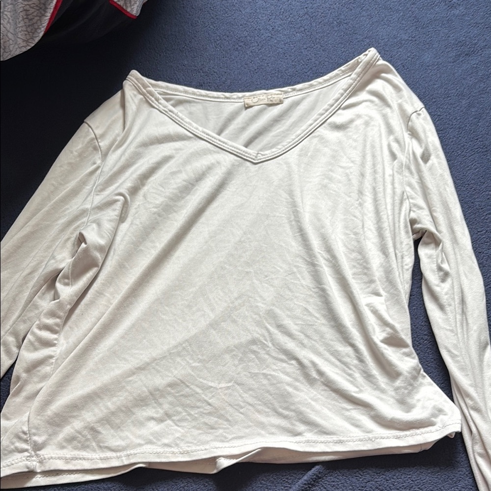 Olivia Rae Cream Relaxed Blouse
